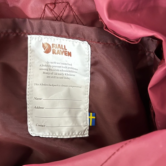 Fjallraven Kanken Scandinavian Classic Large Red Work Travel Reflective Backpack - Picture 14 of 16